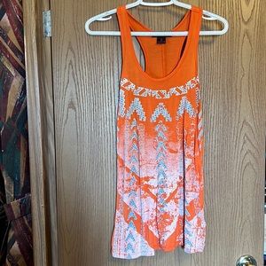 Rhinestone and geometric detail tank